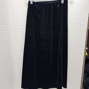 New Gap Velour Black Velvet Girls Kids Long Maxi Skirt Modest L Large 10